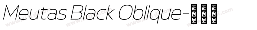Meutas Black Oblique字体转换